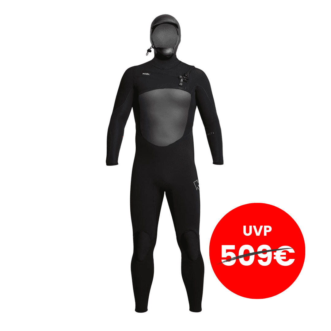 XCEL Mens Infiniti Hooded X2 6/5mm FZ Wetsuit 2023